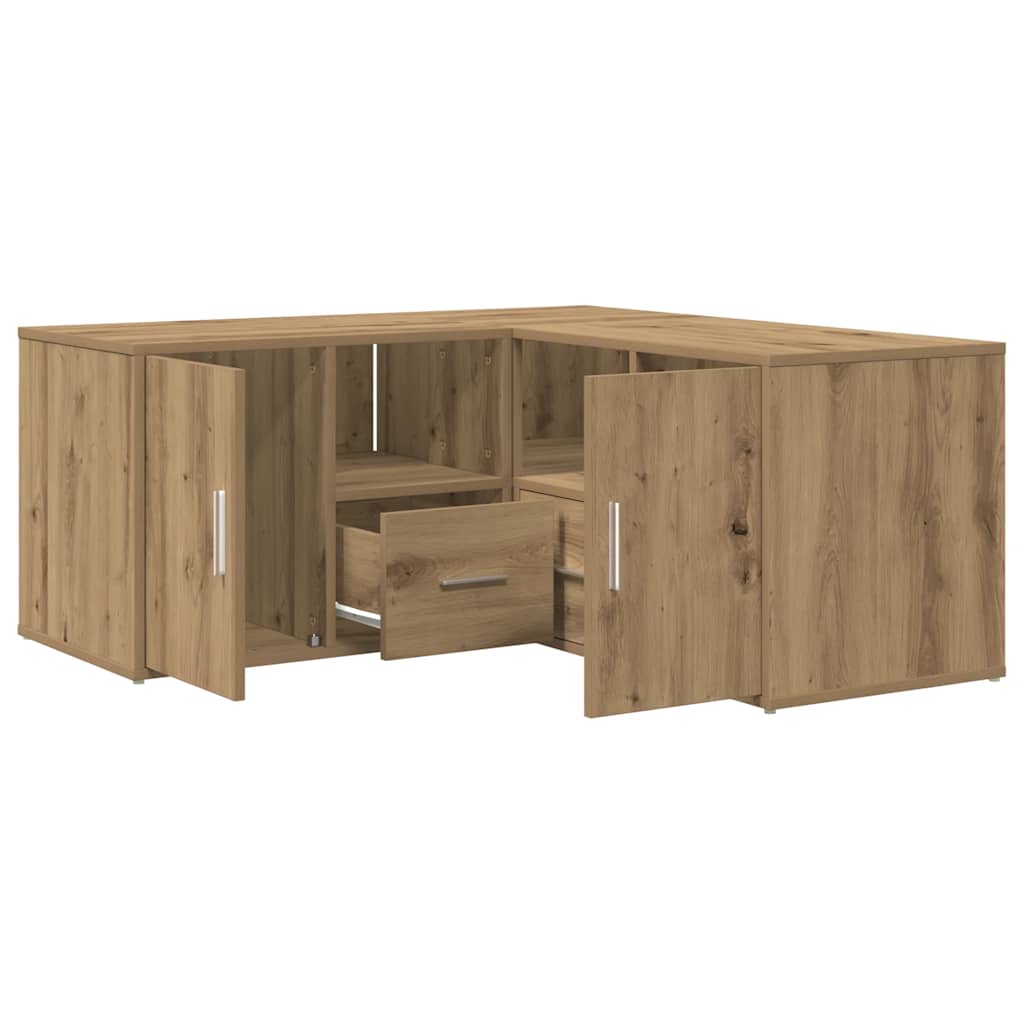 Armoire d'angle chêne artisanal 160x40x45 cm bois d'ingénierie - XIOS