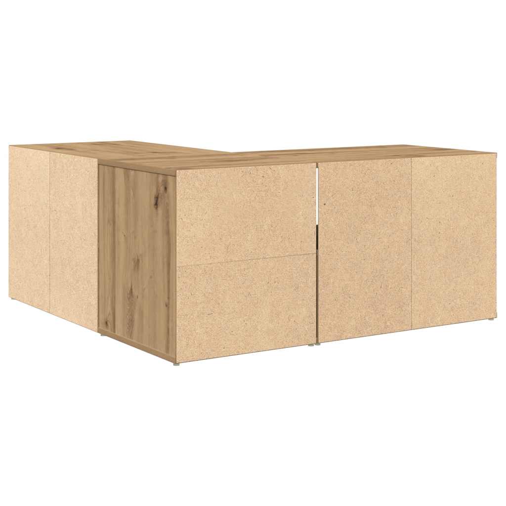 Armoire d'angle chêne artisanal 160x40x45 cm bois d'ingénierie - XIOS