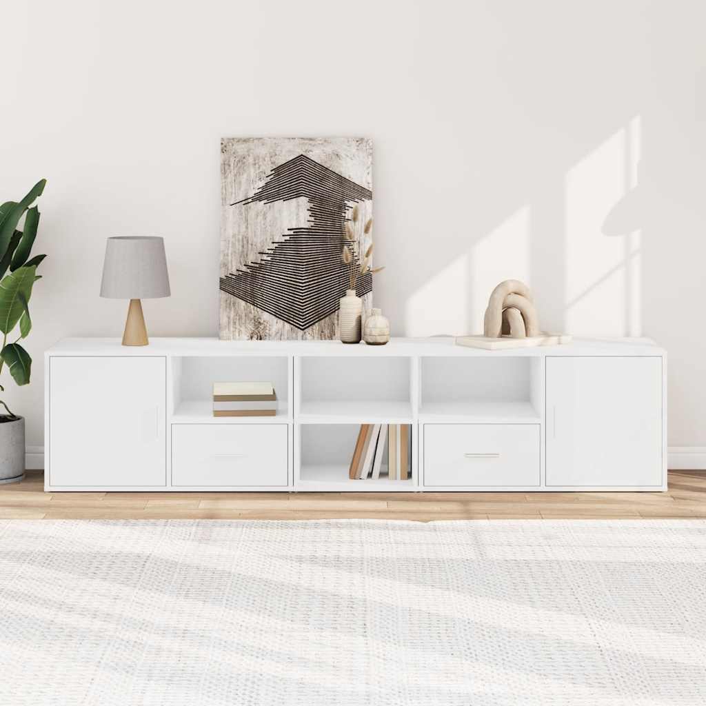 Armoire d'angle blanc 200x40x45 cm bois d’ingénierie - XIOS