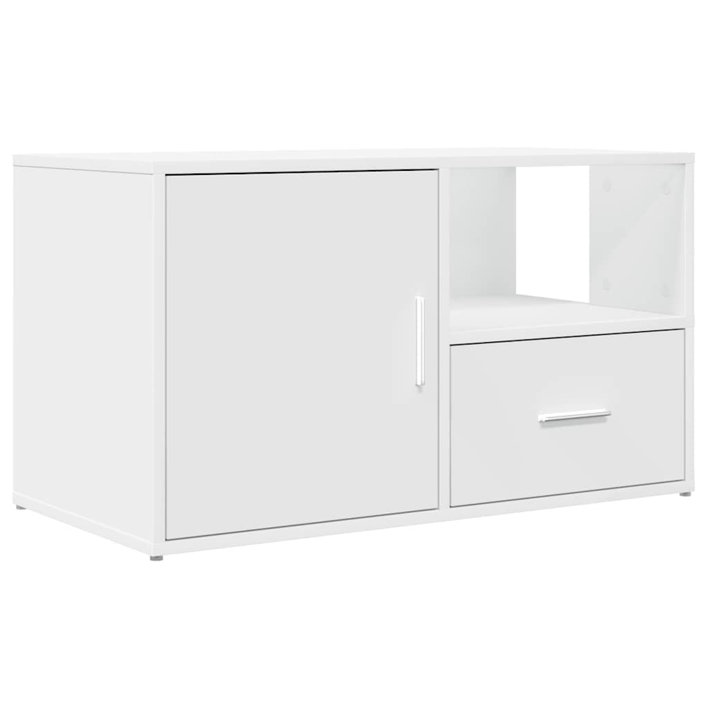 Armoire d'angle blanc 200x40x45 cm bois d’ingénierie - XIOS