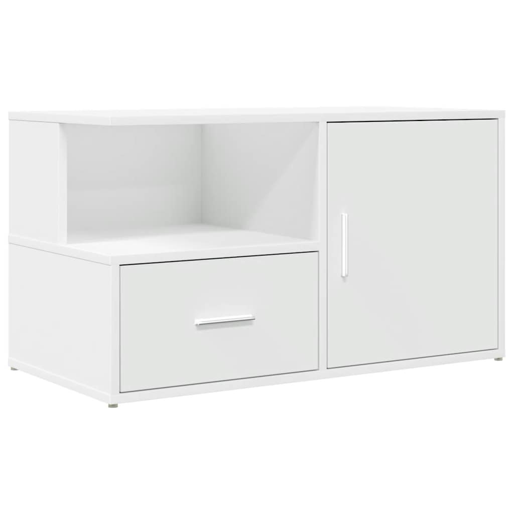 Armoire d'angle blanc 200x40x45 cm bois d’ingénierie - XIOS