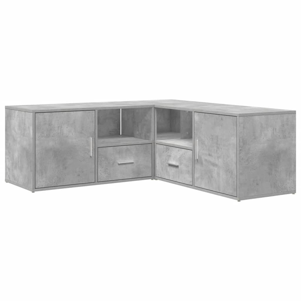 Armoire d'angle gris béton 200x40x45 cm bois d’ingénierie - XIOS
