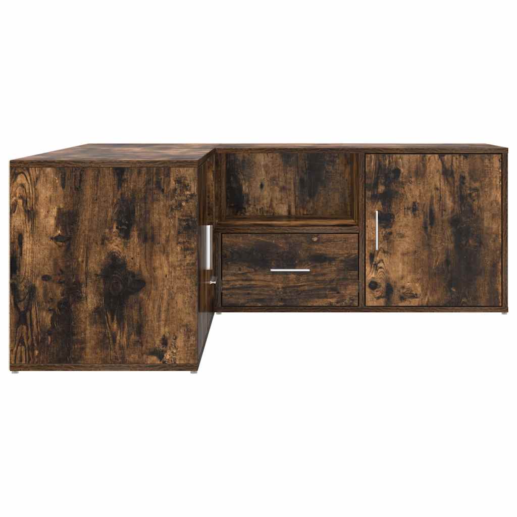 Armoire d'angle chêne fumé 200x40x45 cm bois d'ingénierie - XIOS