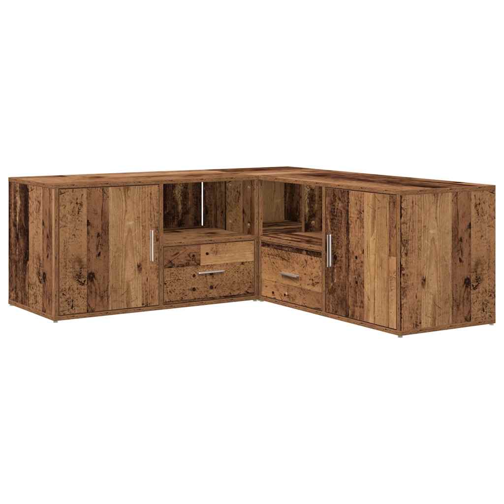 Armoire d'angle vieux bois 200x40x45 cm bois d'ingénierie - XIOS