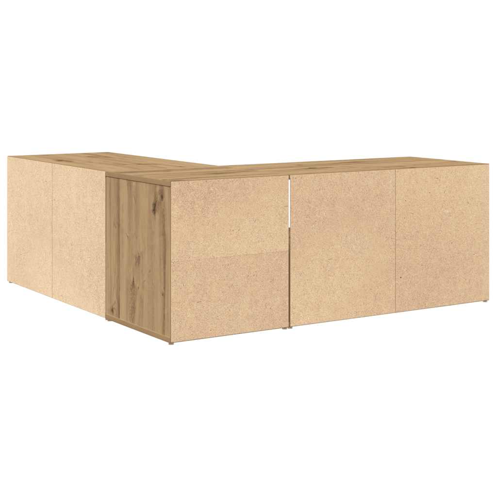 Armoire d'angle chêne artisanal 200x40x45 cm bois d'ingénierie - XIOS