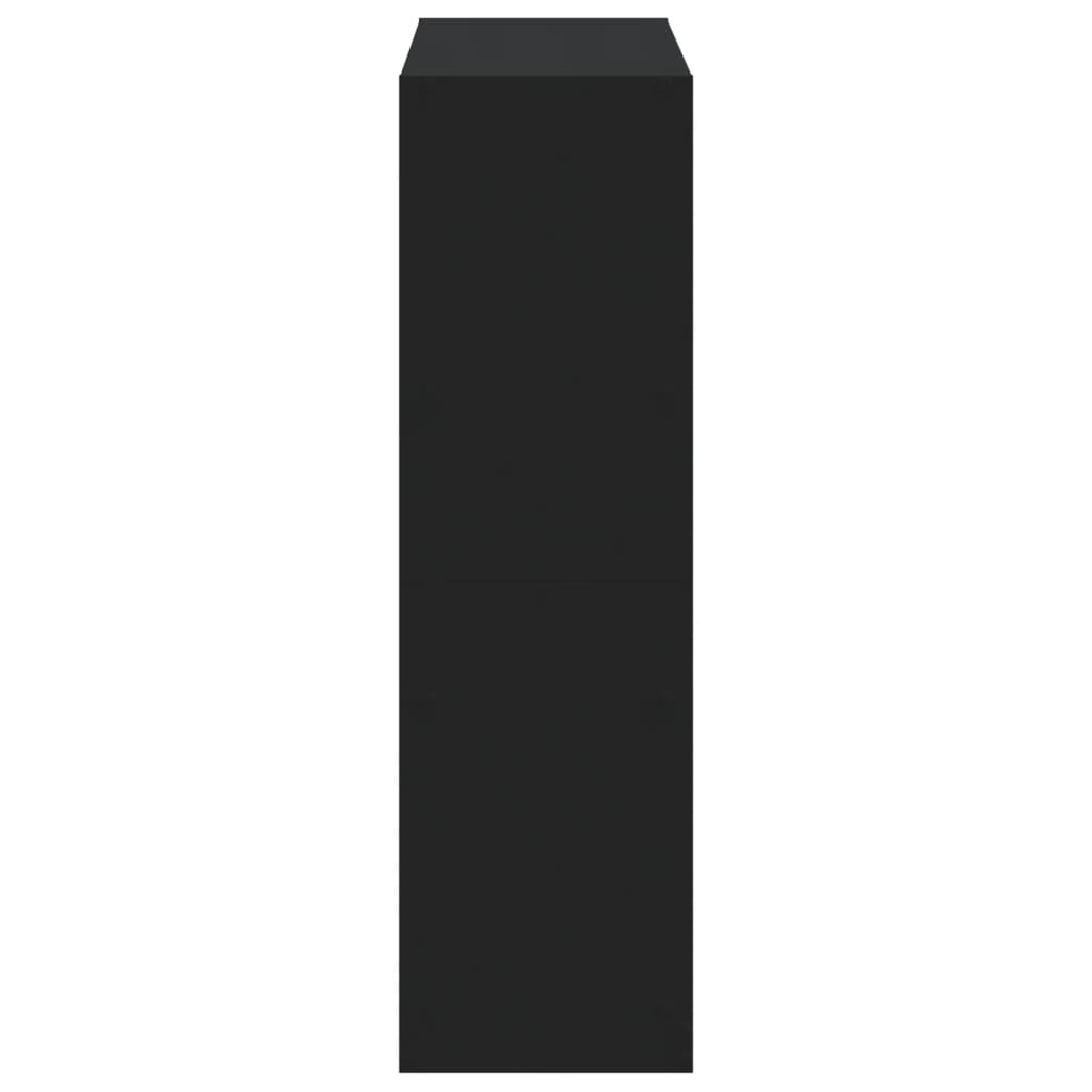 Bibliothèque noir 102x32x108 cm bois d'ingénierie - XIOS