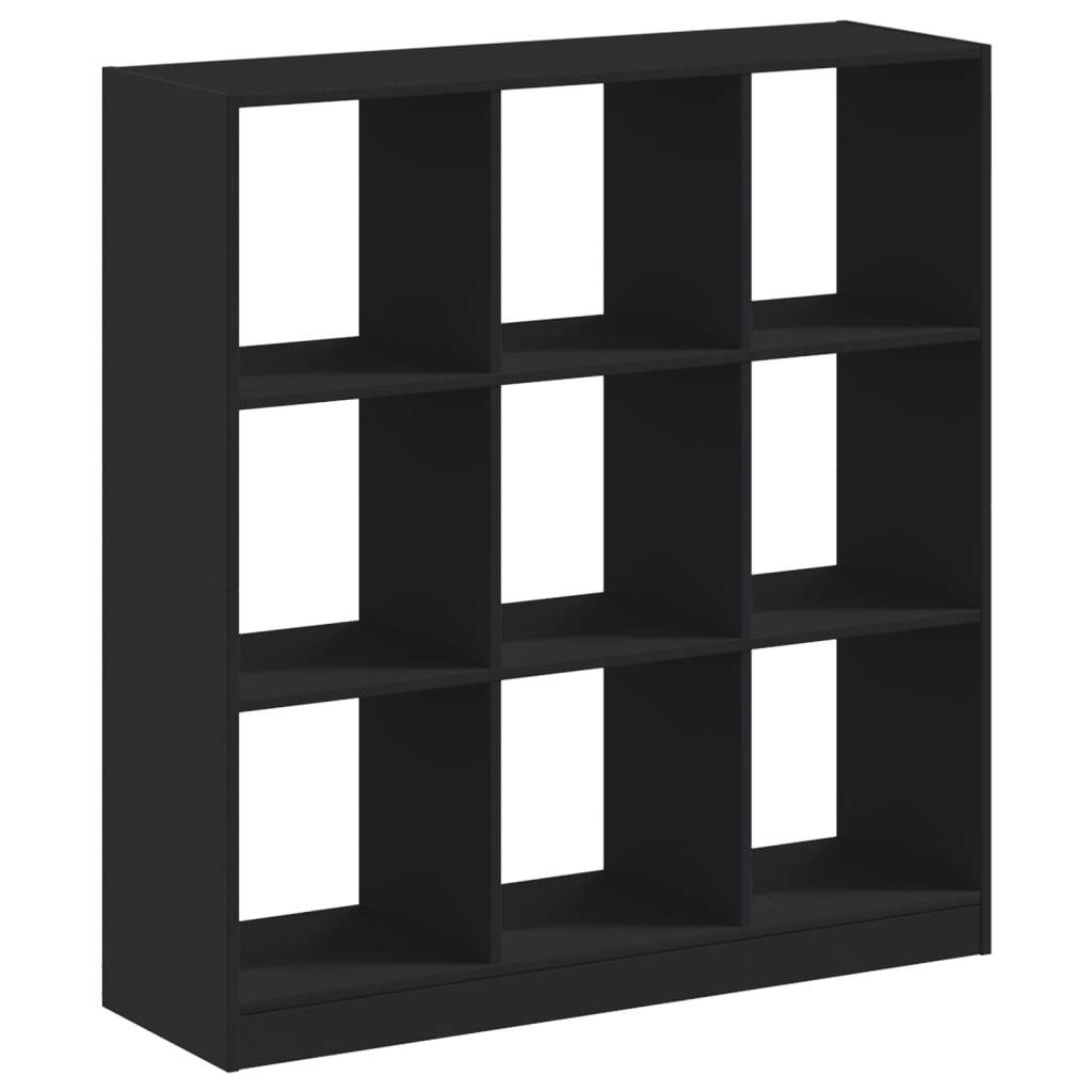 Bibliothèque noir 102x32x108 cm bois d'ingénierie - XIOS