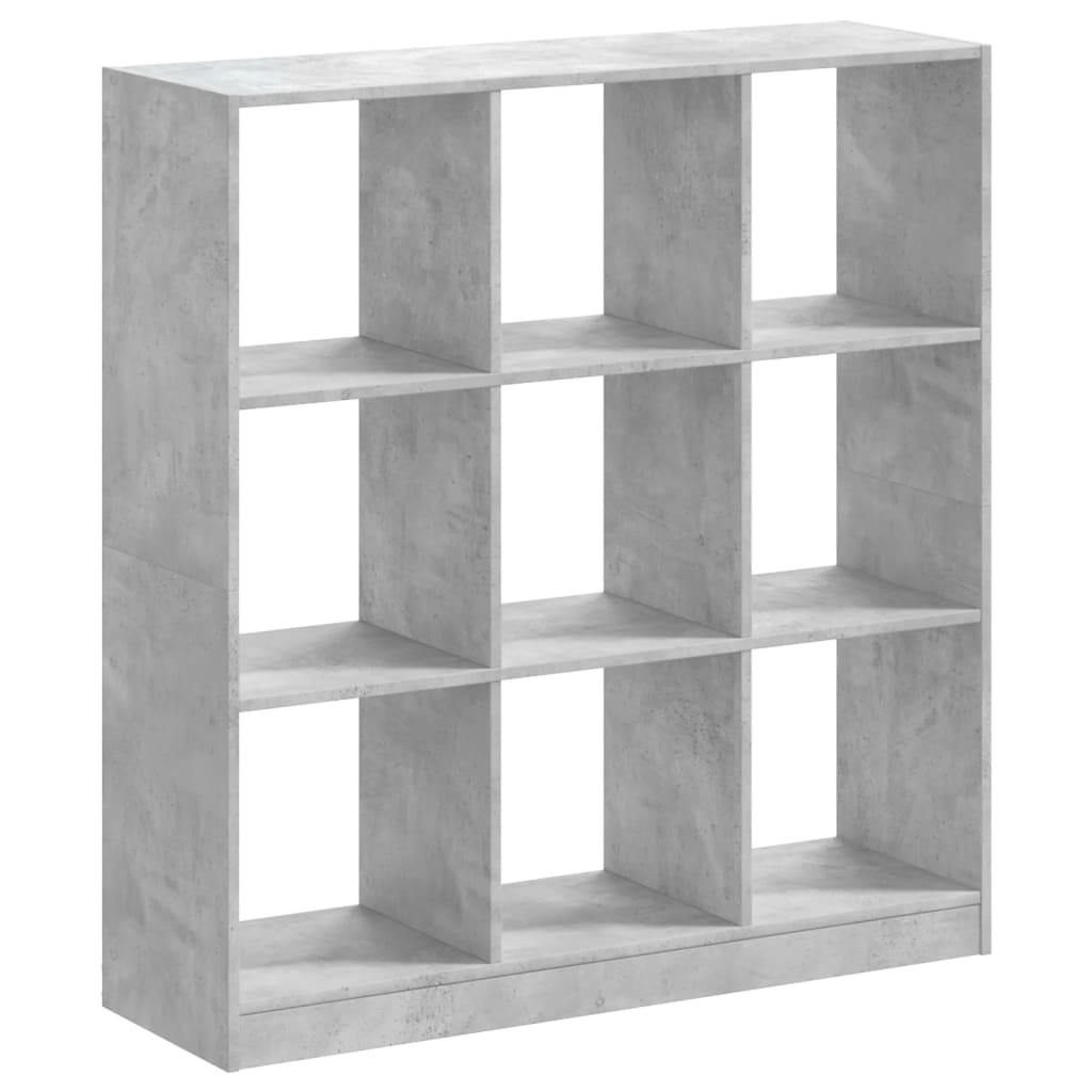 Bibliothèque gris béton 102x32x108 cm bois d'ingénierie - XIOS