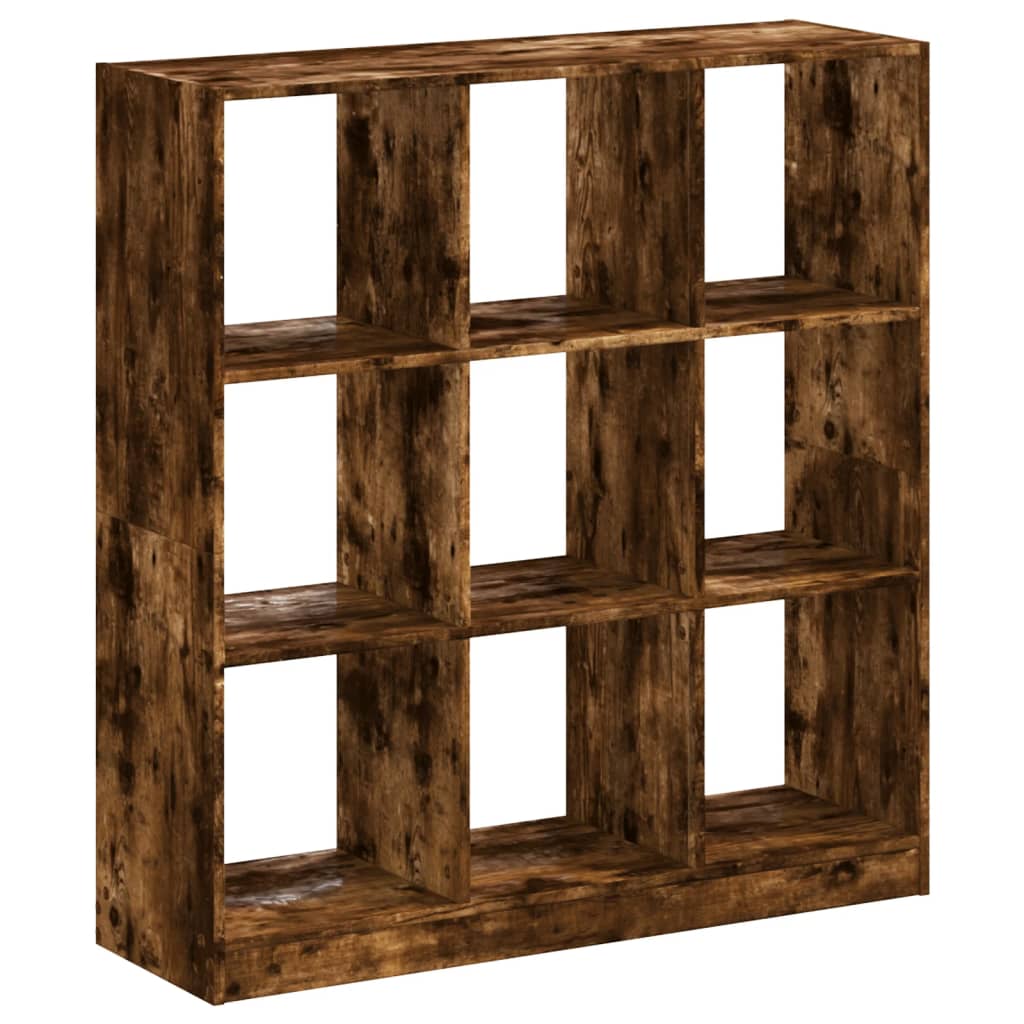 Bibliothèque chêne fumé 102x32x108 cm bois d'ingénierie - XIOS