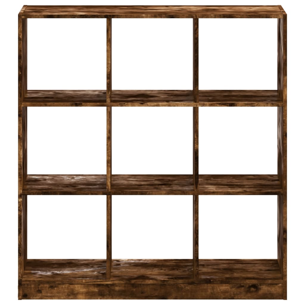 Bibliothèque chêne fumé 102x32x108 cm bois d'ingénierie - XIOS