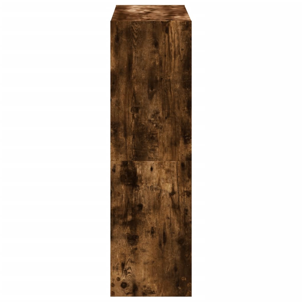 Bibliothèque chêne fumé 102x32x108 cm bois d'ingénierie - XIOS