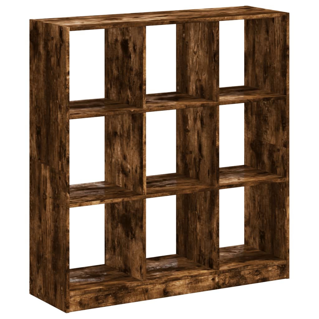 Bibliothèque chêne fumé 102x32x108 cm bois d'ingénierie - XIOS