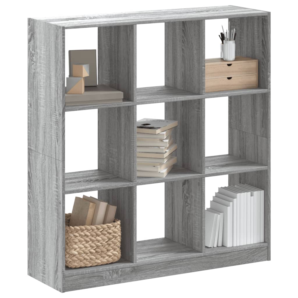 Bibliothèque sonoma gris 102x32x108 cm bois d'ingénierie - XIOS