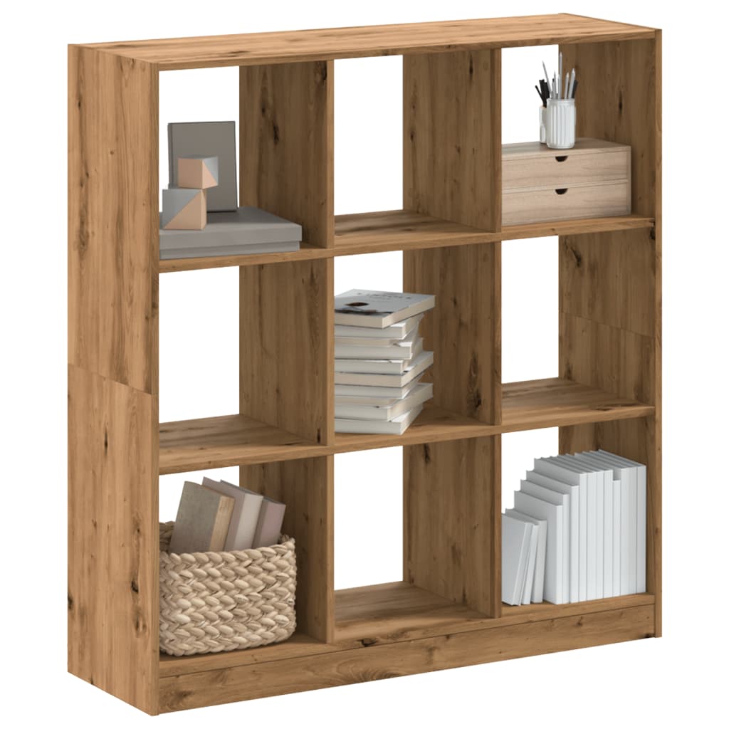 Bibliothèque chêne artisanal 102x32x108 cm bois d'ingénierie - XIOS