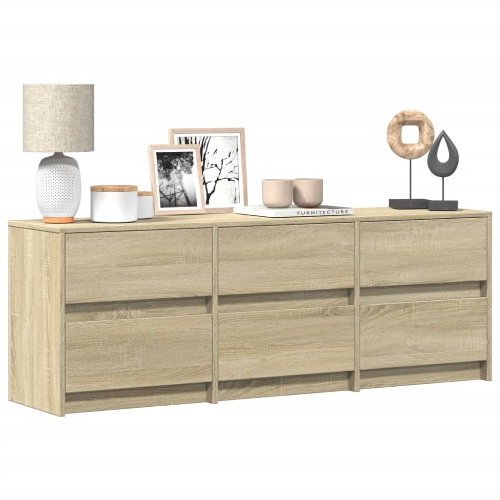 Meuble TV avec LED chêne sonoma 140x34x50 cm bois d'ingénierie - XIOS