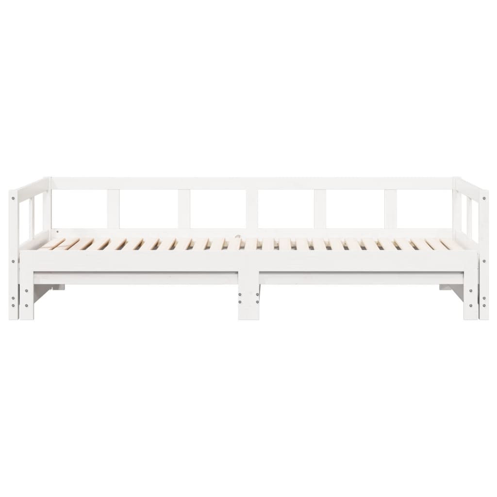 Lit de jour sans matelas blanc 90x200 cm bois de pin massif - XIOS