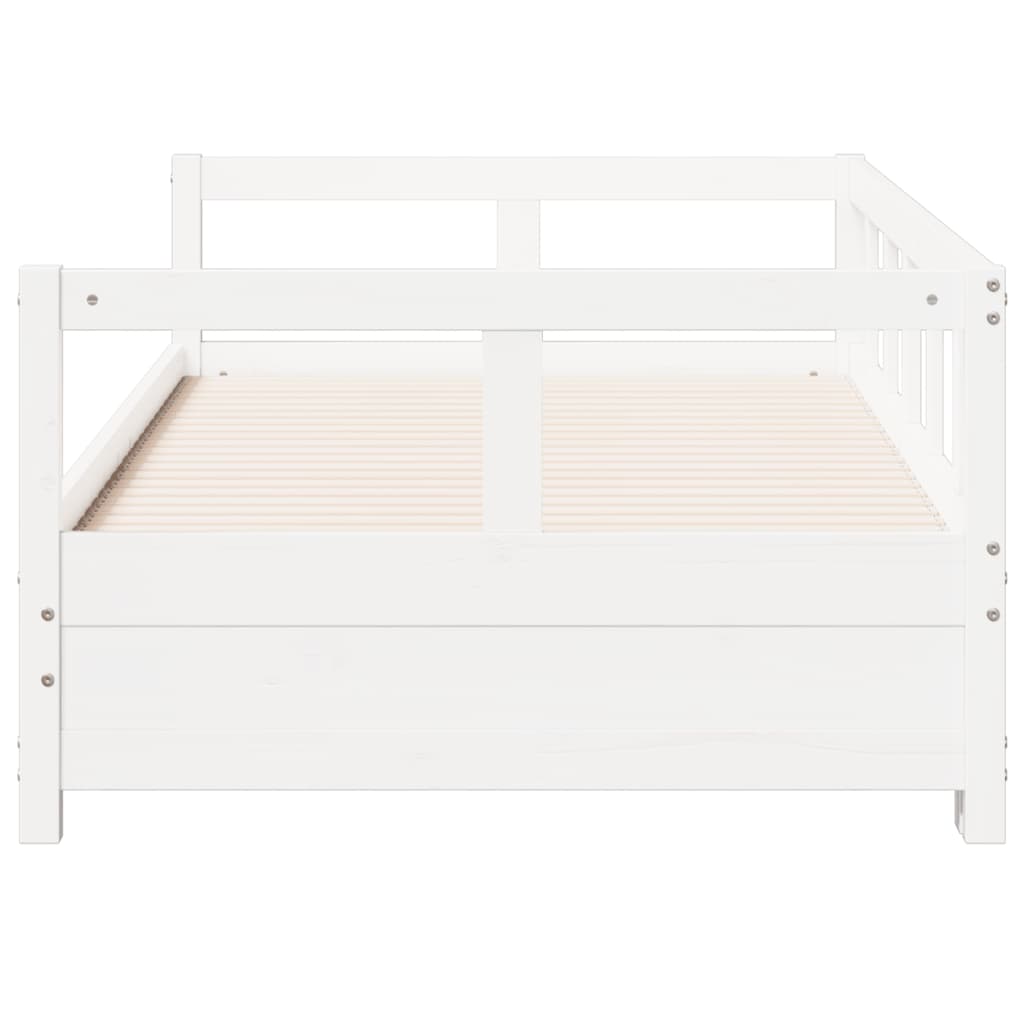 Lit de jour sans matelas blanc 90x200 cm bois de pin massif - XIOS