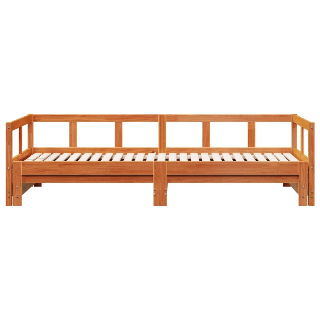 Lit de jour sans matelas cire marron 90x190 cm bois pin massif - XIOS