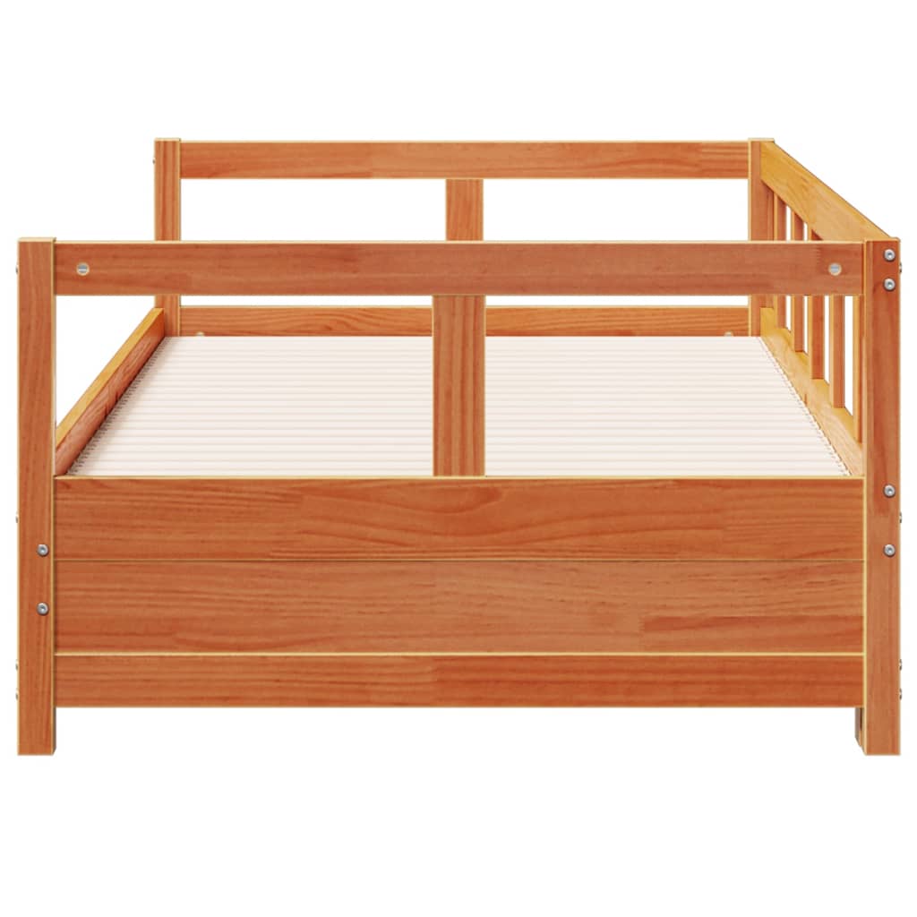 Lit de jour sans matelas cire marron 90x190 cm bois pin massif - XIOS