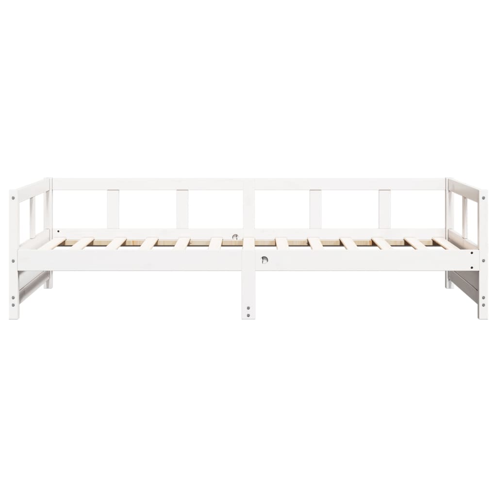 Lit de jour sans matelas blanc 80x200 cm bois de pin massif - XIOS