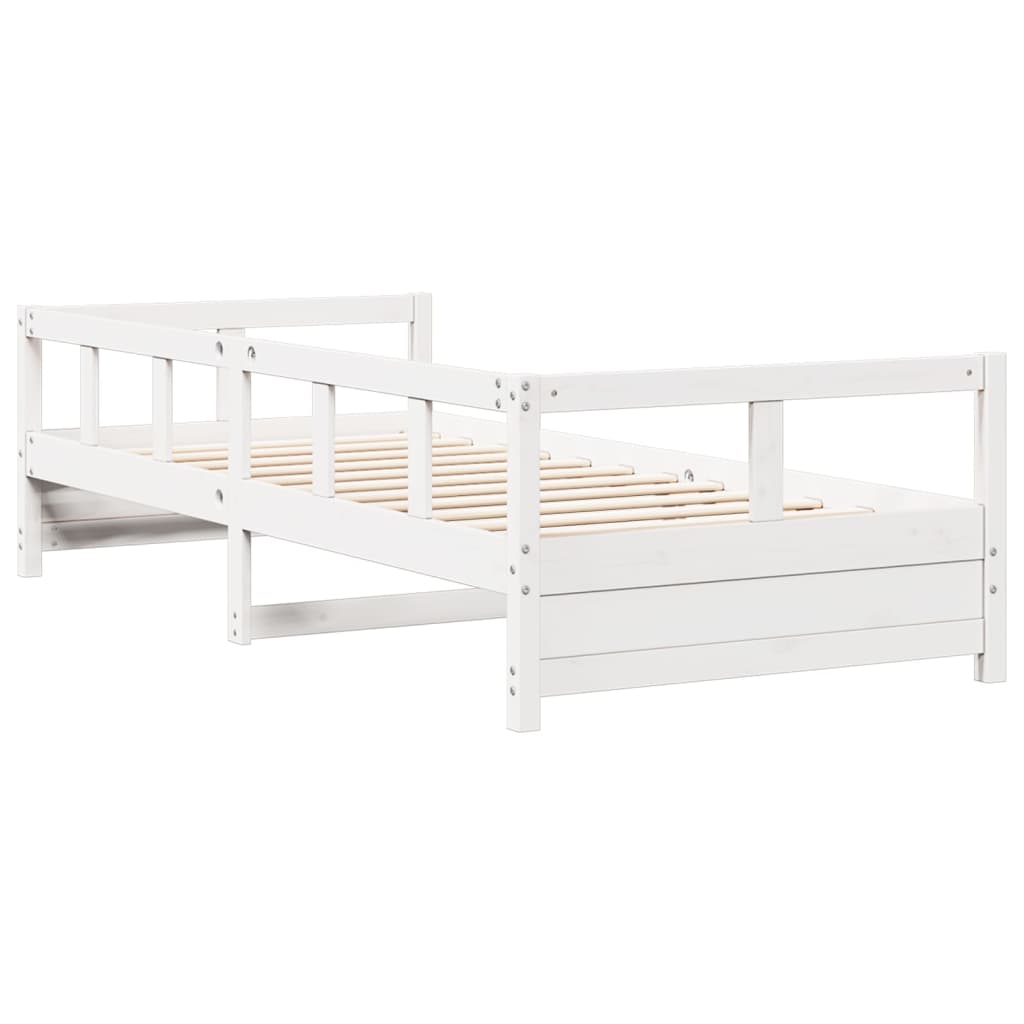 Lit de jour sans matelas blanc 80x200 cm bois de pin massif - XIOS