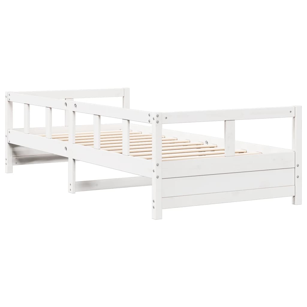 Lit de jour sans matelas blanc 90x200 cm bois de pin massif - XIOS