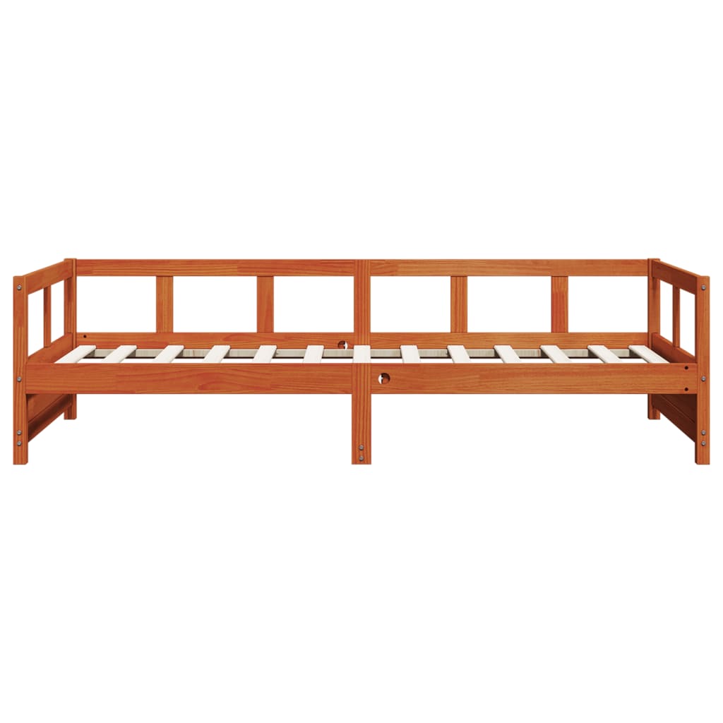 Lit de jour sans matelas cire marron 90x200 cm bois pin massif - XIOS