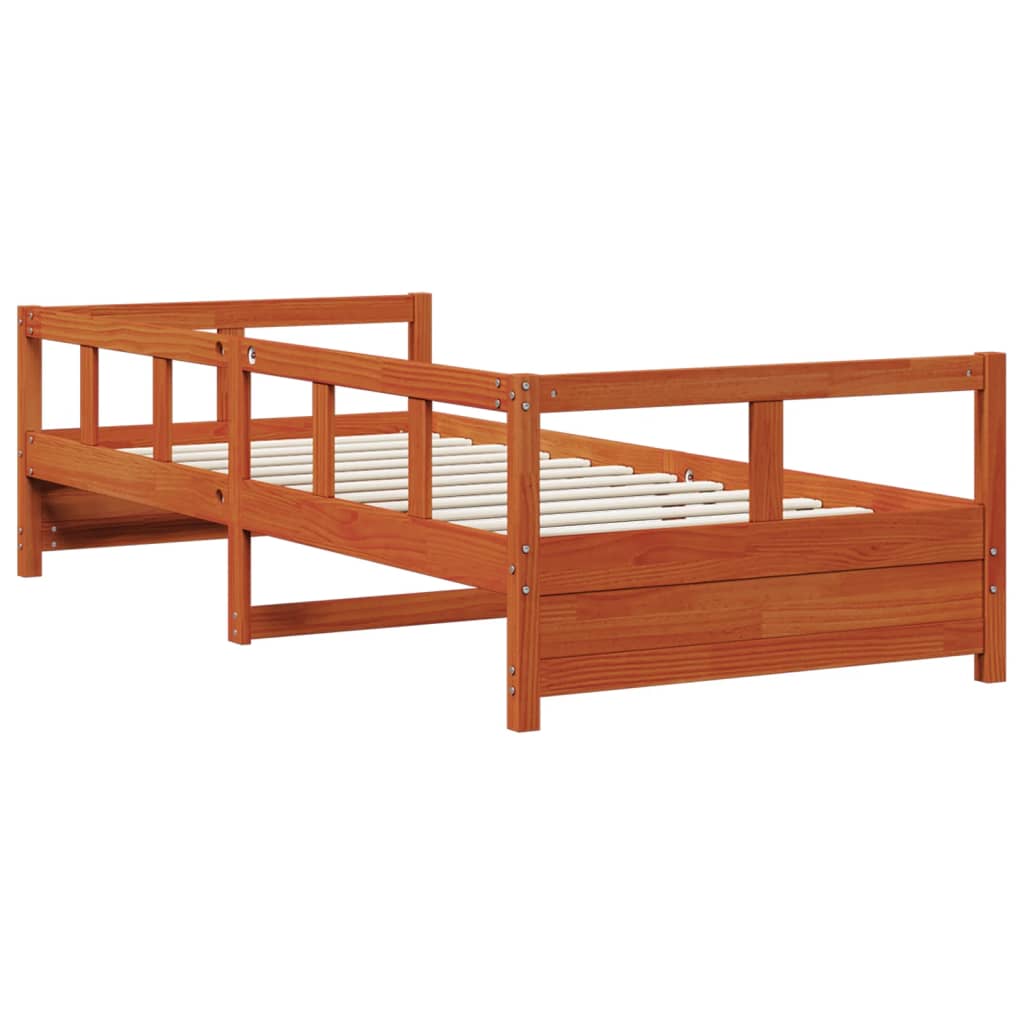 Lit de jour sans matelas cire marron 90x200 cm bois pin massif - XIOS