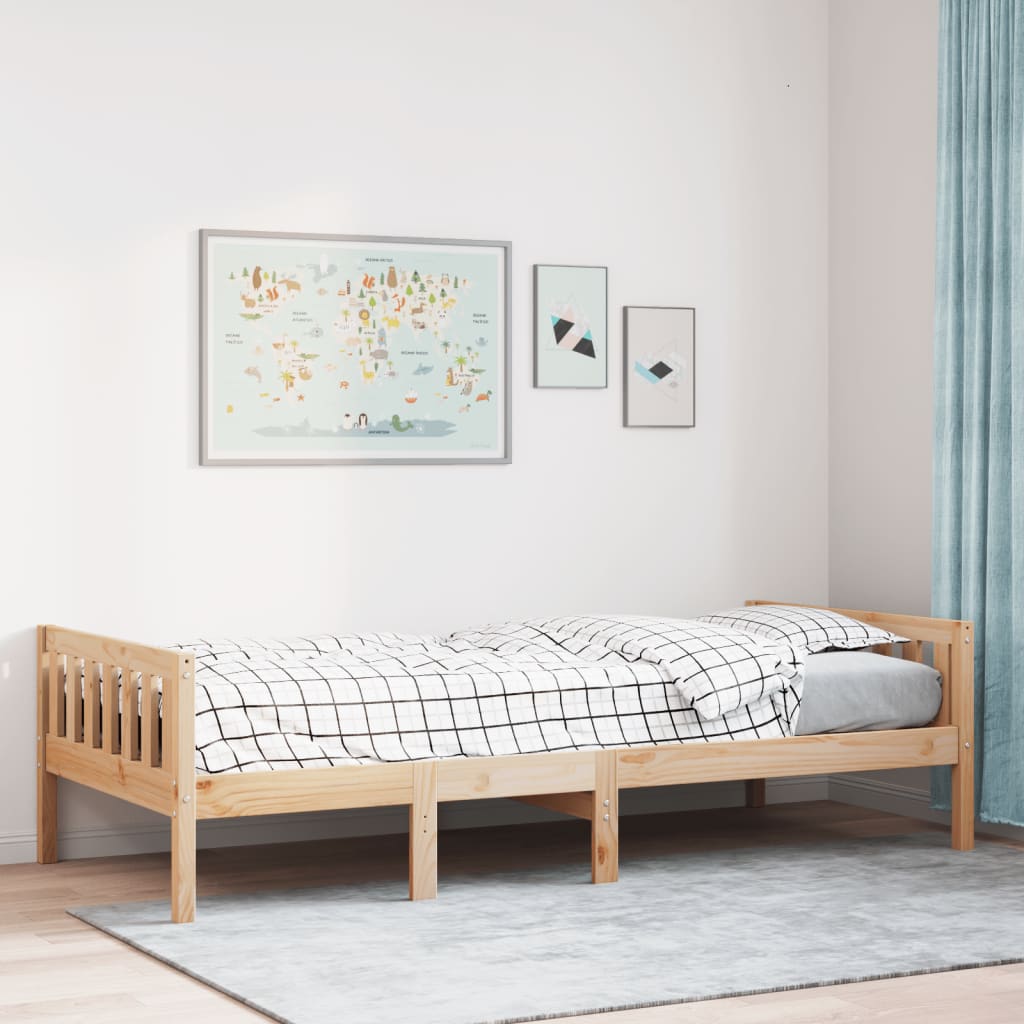 Lit pour enfants sans matelas 90x200 cm bois de pin massif - XIOS