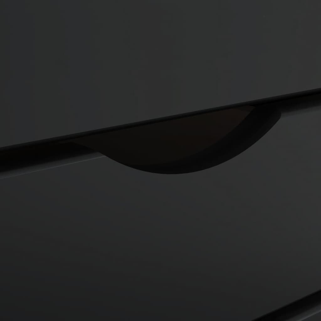 Armoire roulante avec tiroirs MOSS noir bois de pin solide - XIOS