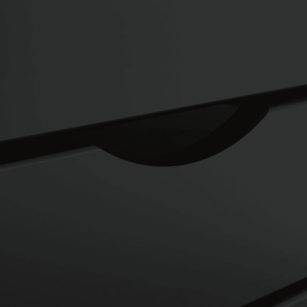 Armoire roulante avec tiroirs MOSS noir bois de pin solide - XIOS