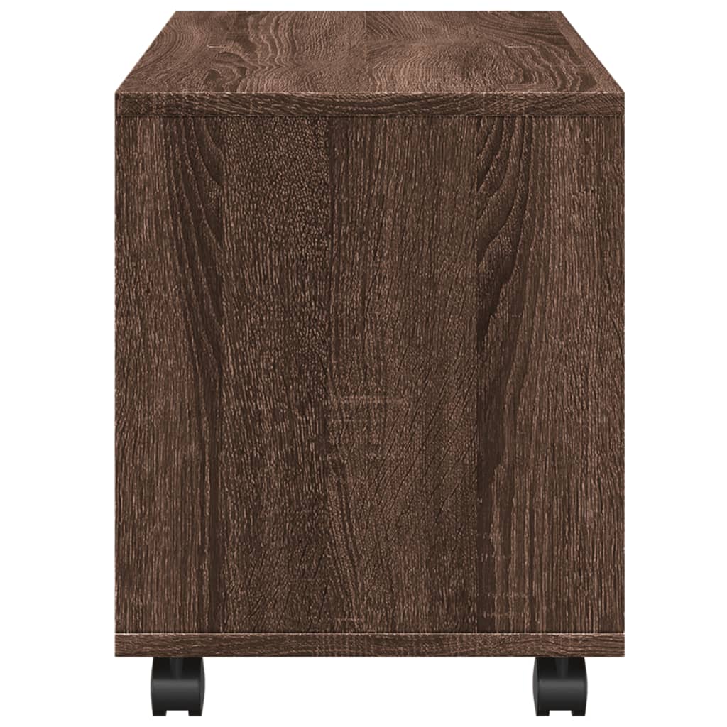 Armoire roulante chêne marron 72x33x42,5 cm bois d'ingénierie - XIOS