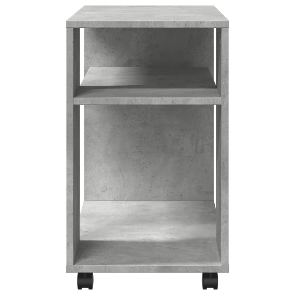 Table d'appoint avec roues gris béton bois d'ingénierie - XIOS