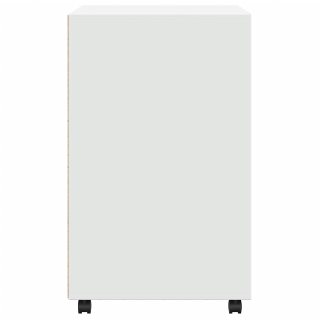 Armoire à roulettes blanc 60x48x81 cm bois d’ingénierie - XIOS