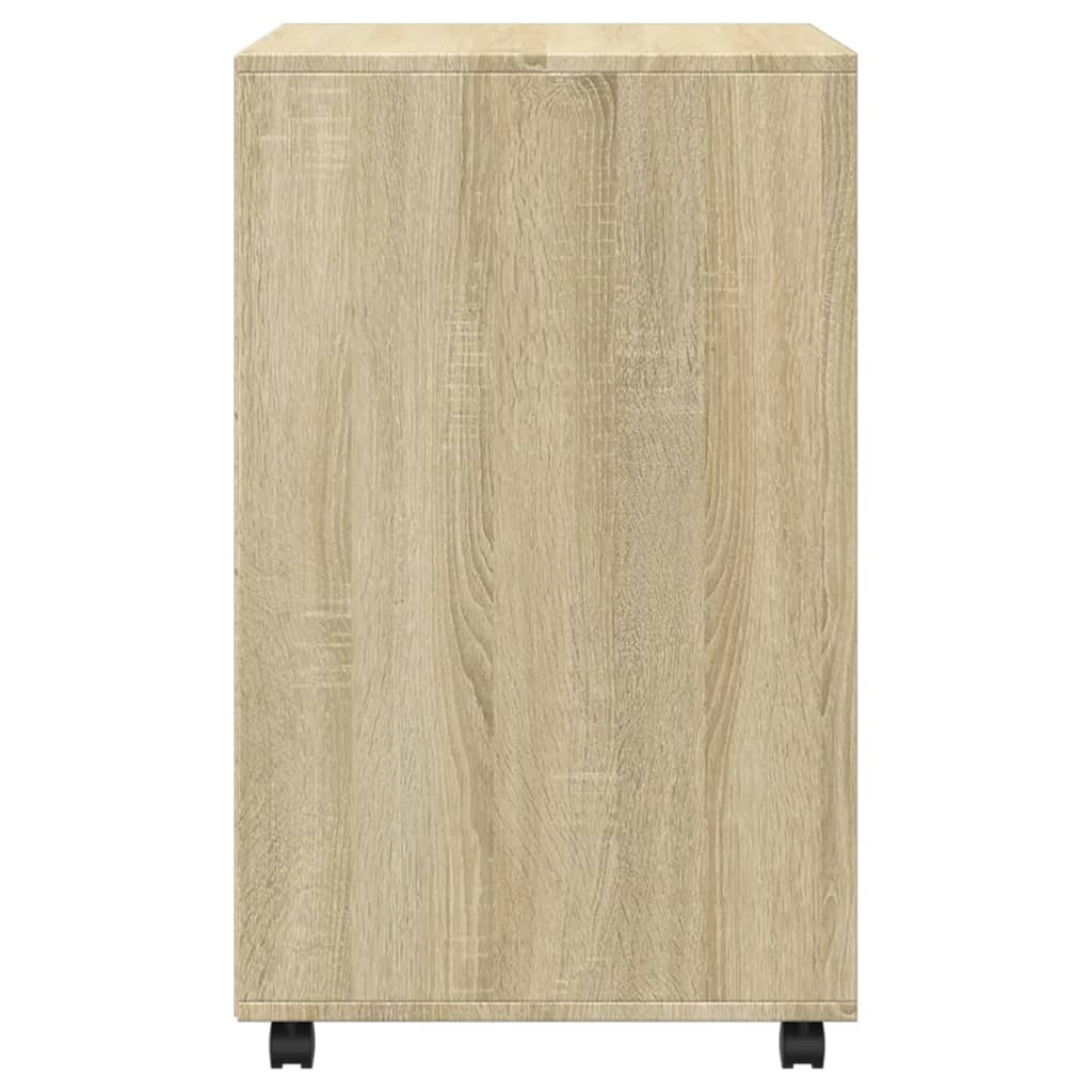 Armoire à roulettes chêne sonoma 60x48x81 cm bois d'ingénierie - XIOS
