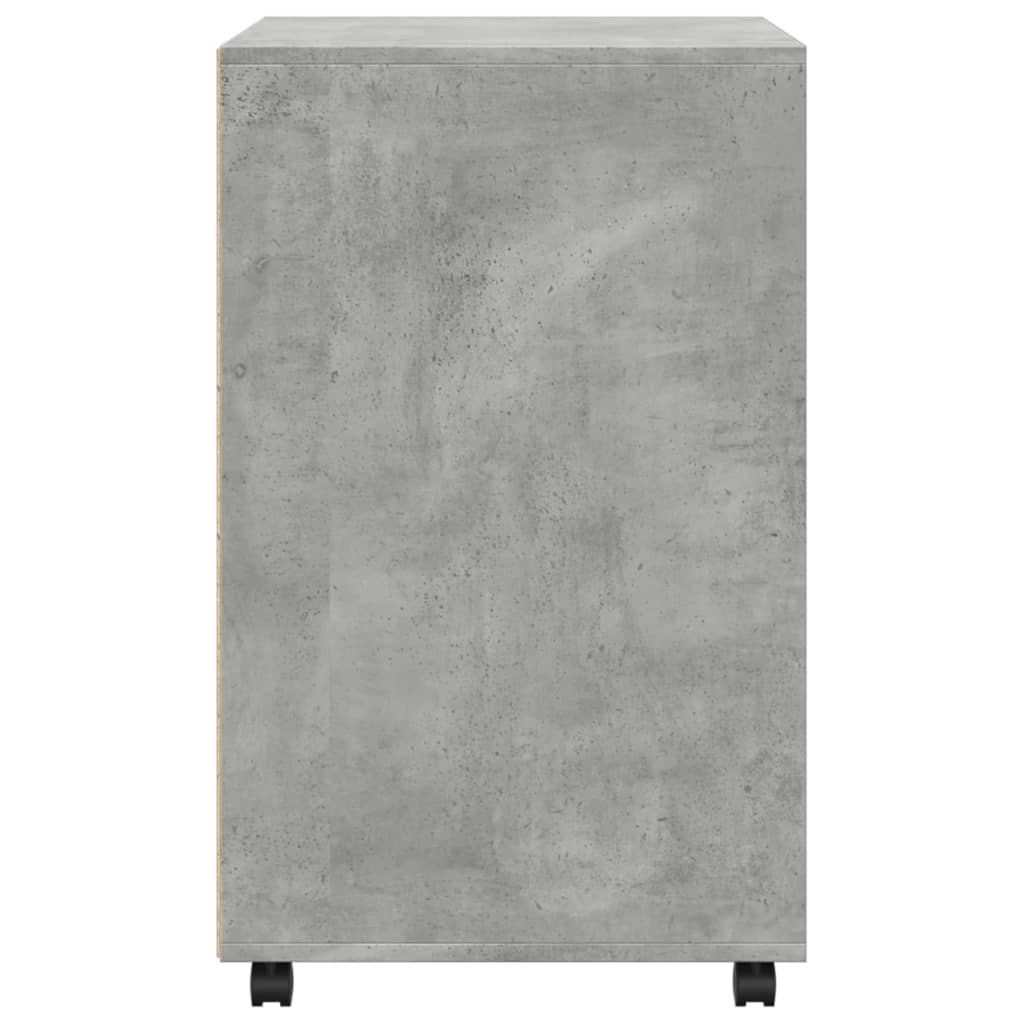 Armoire à roulettes gris béton 60x48x81 cm bois d'ingénierie - XIOS