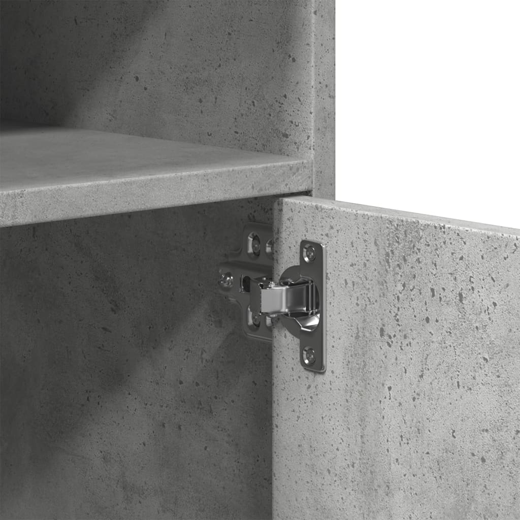 Armoire à roulettes gris béton 60x48x81 cm bois d'ingénierie - XIOS