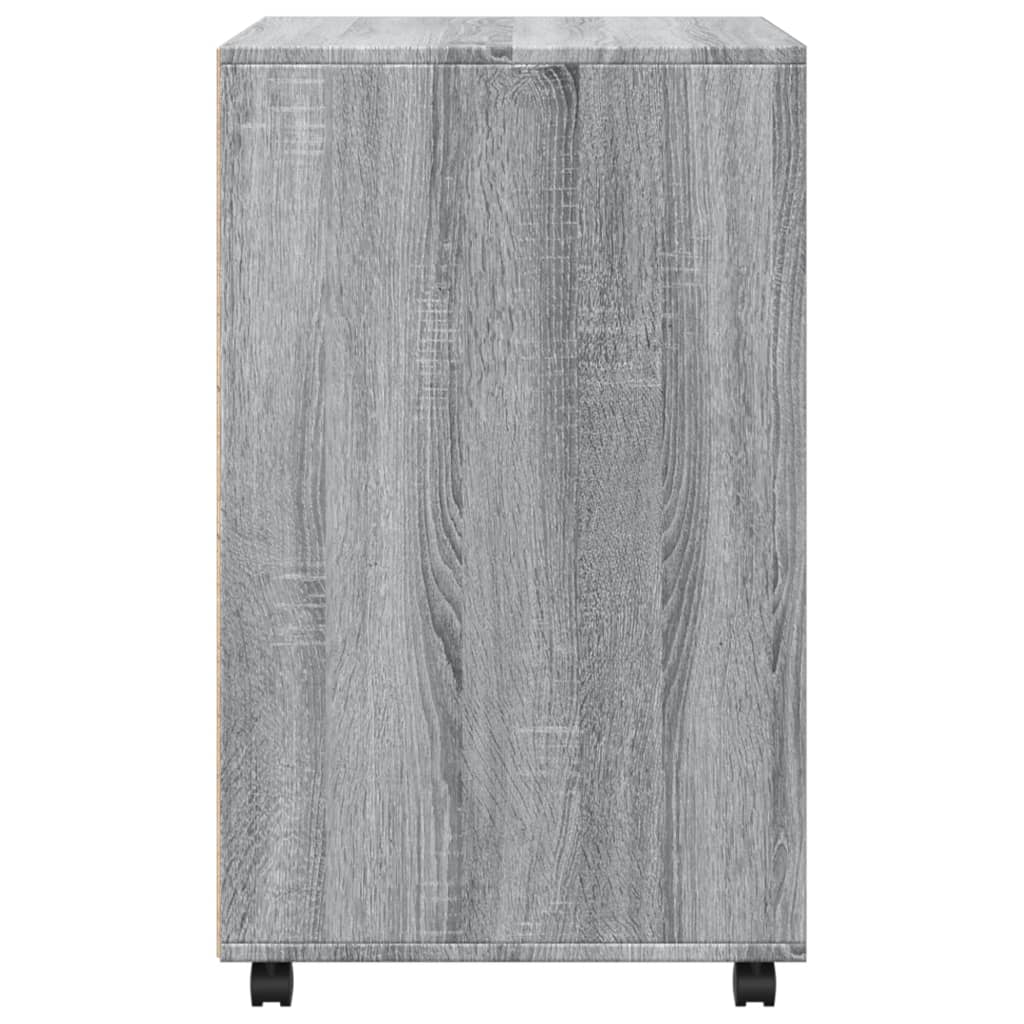 Armoire à roulettes sonoma gris 60x48x81 cm bois d'ingénierie - XIOS