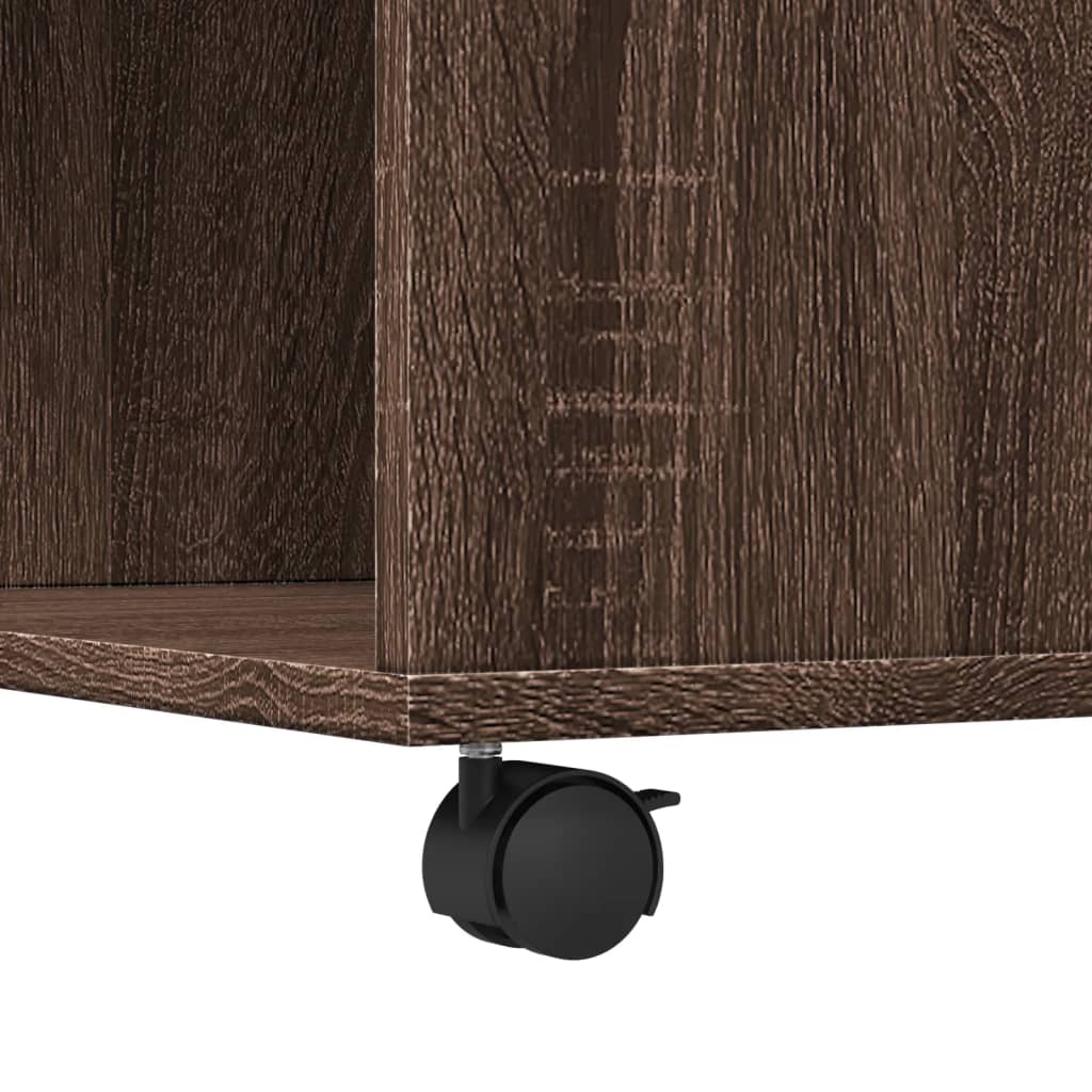 Table basse chêne marron 80x80x40 cm bois d'ingénierie - XIOS