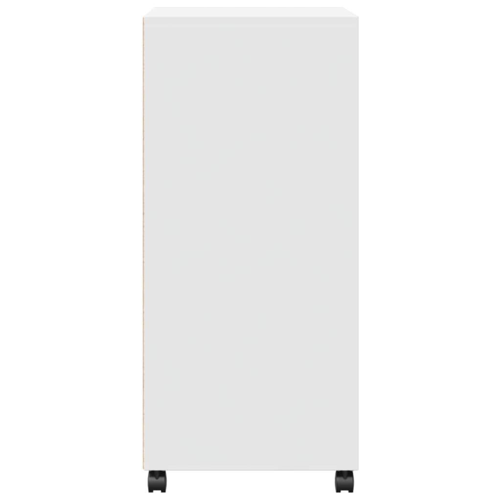 Armoire à roulettes blanc 55x40x91 cm bois d’ingénierie - XIOS
