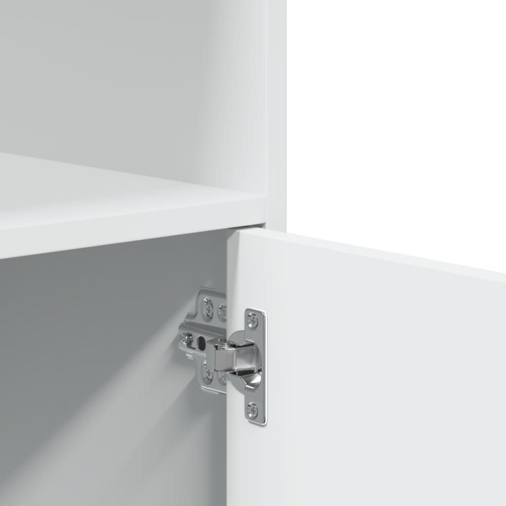 Armoire à roulettes blanc 55x40x91 cm bois d’ingénierie - XIOS