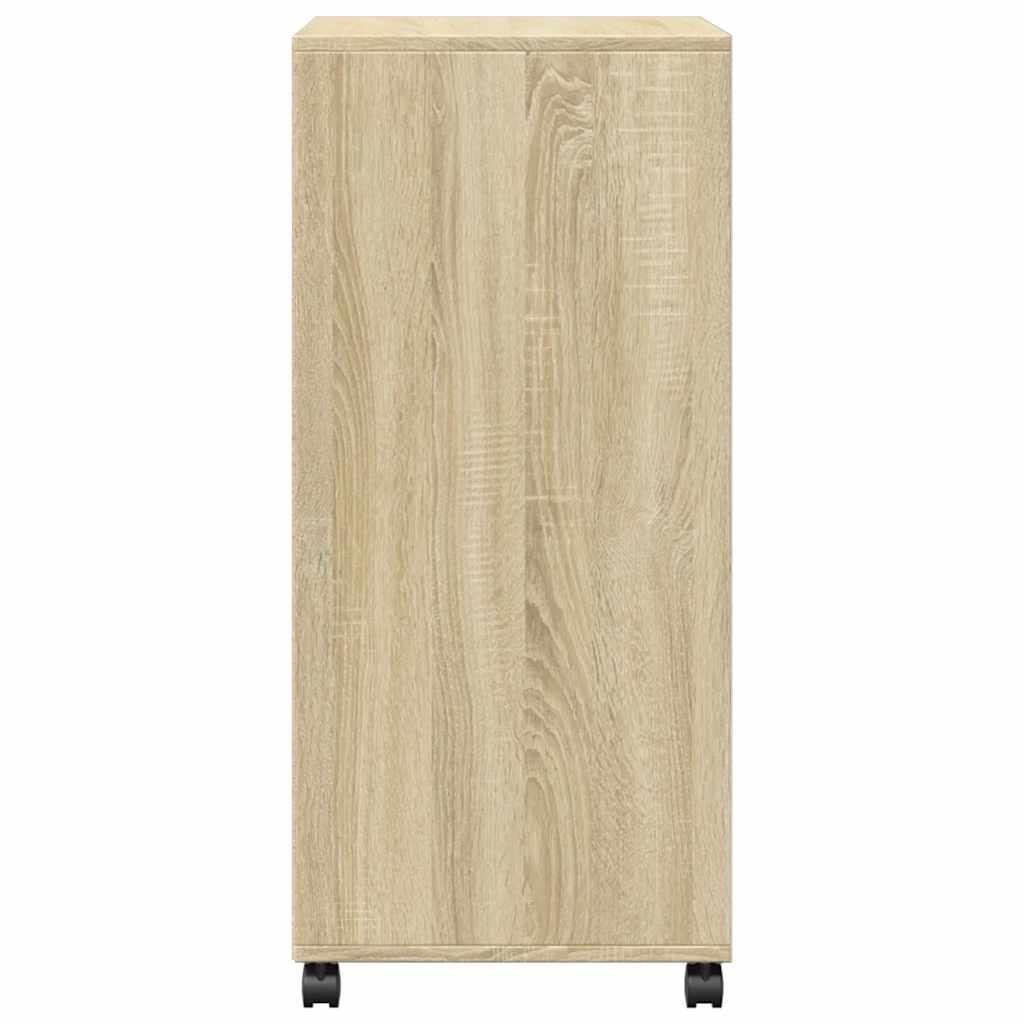Armoire à roulettes chêne sonoma 55x40x91 cm bois d'ingénierie - XIOS