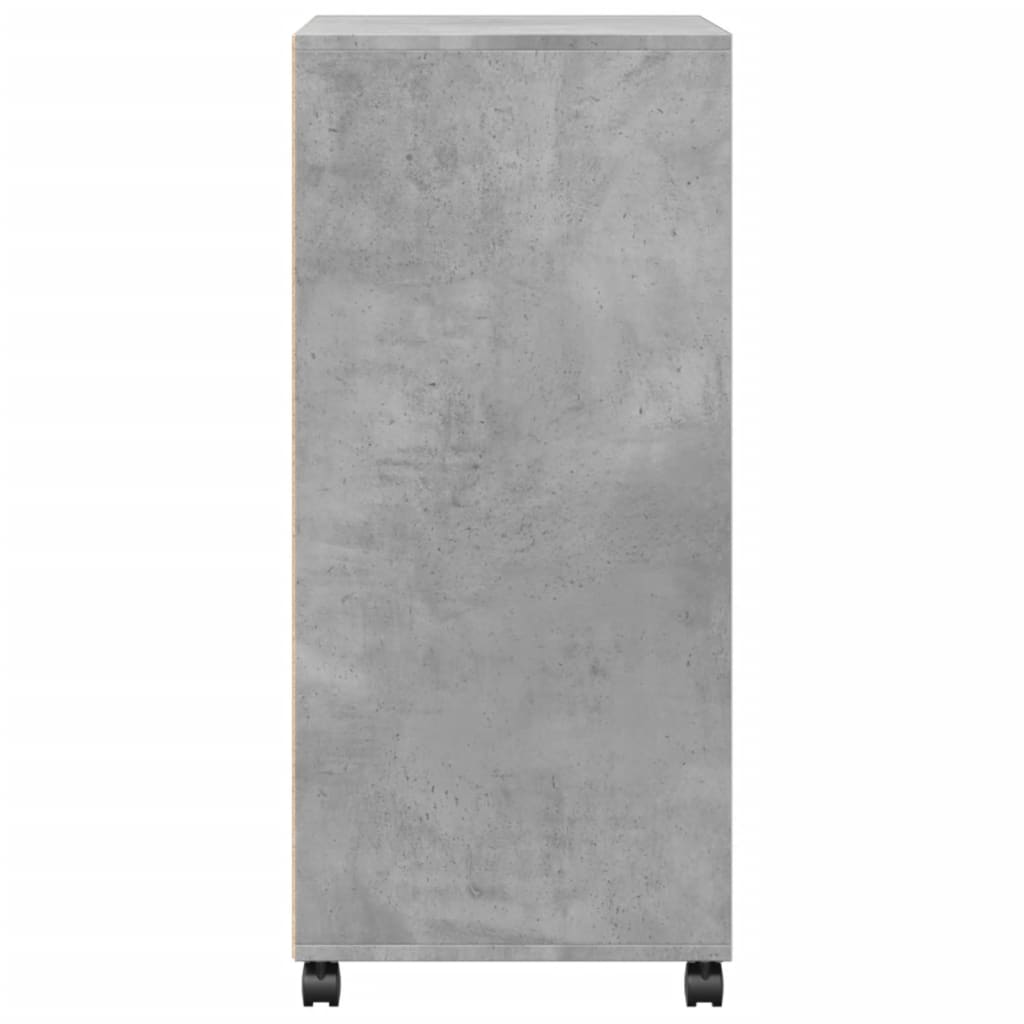 Armoire à roulettes gris béton 55x40x91 cm bois d'ingénierie - XIOS