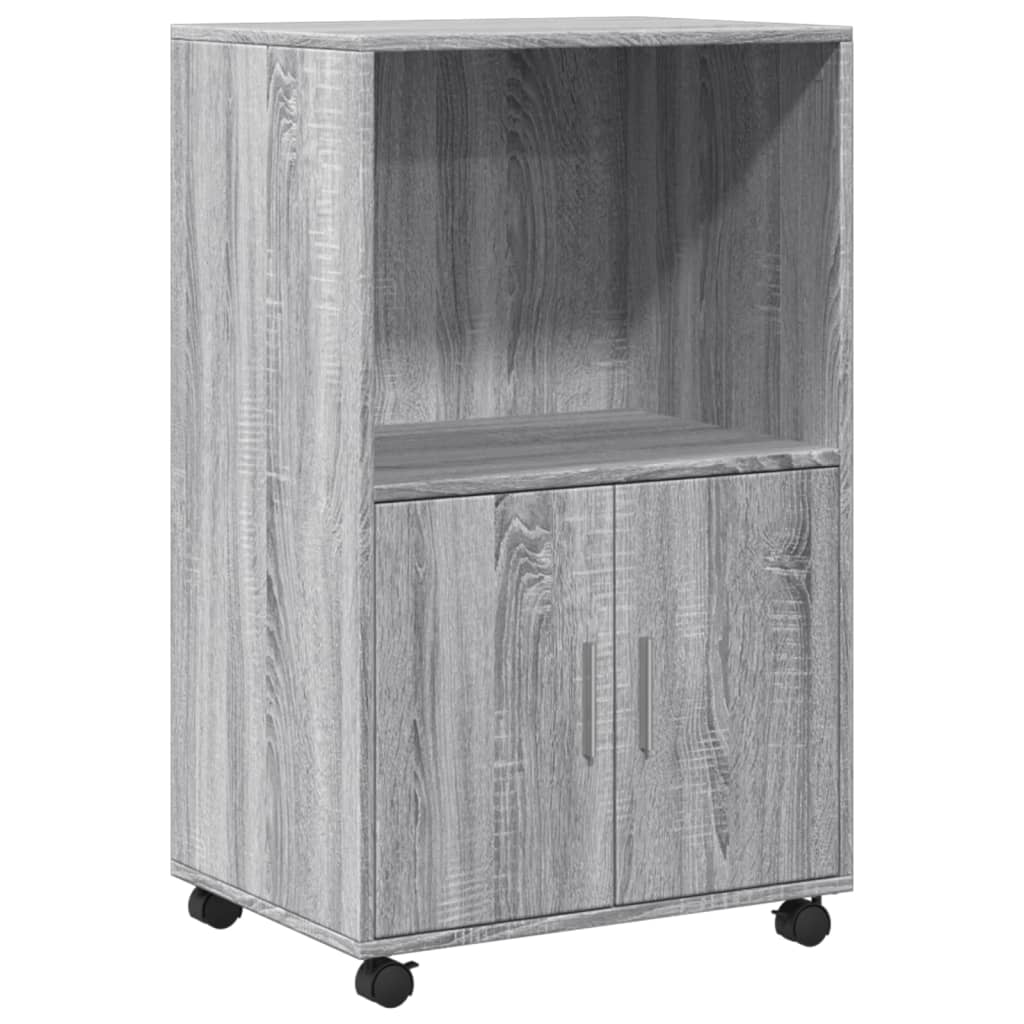 Armoire à roulettes sonoma gris 55x40x91 cm bois d'ingénierie - XIOS