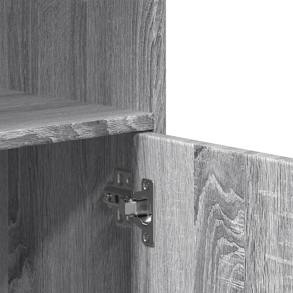 Armoire à roulettes sonoma gris 55x40x91 cm bois d'ingénierie - XIOS