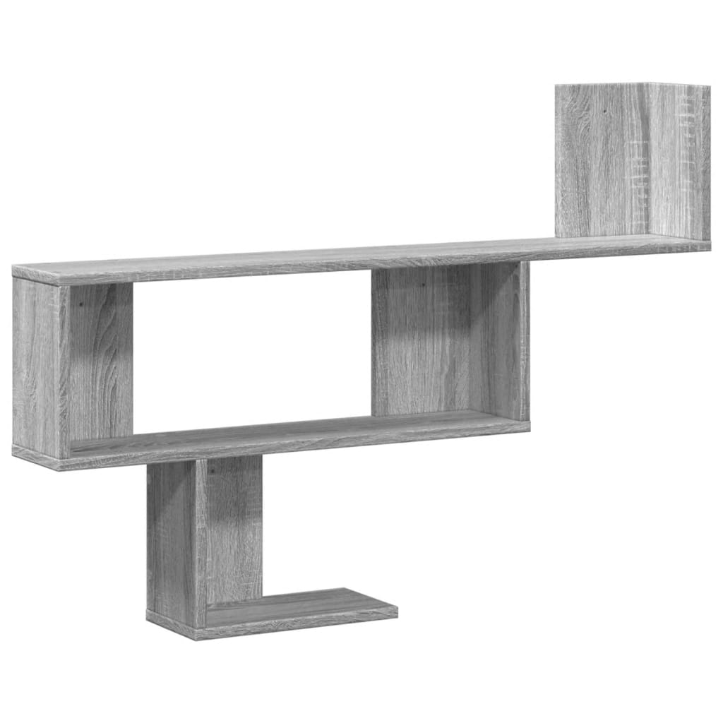Étagère murale sonoma gris 100x15x70 cm bois ingénierie - XIOS