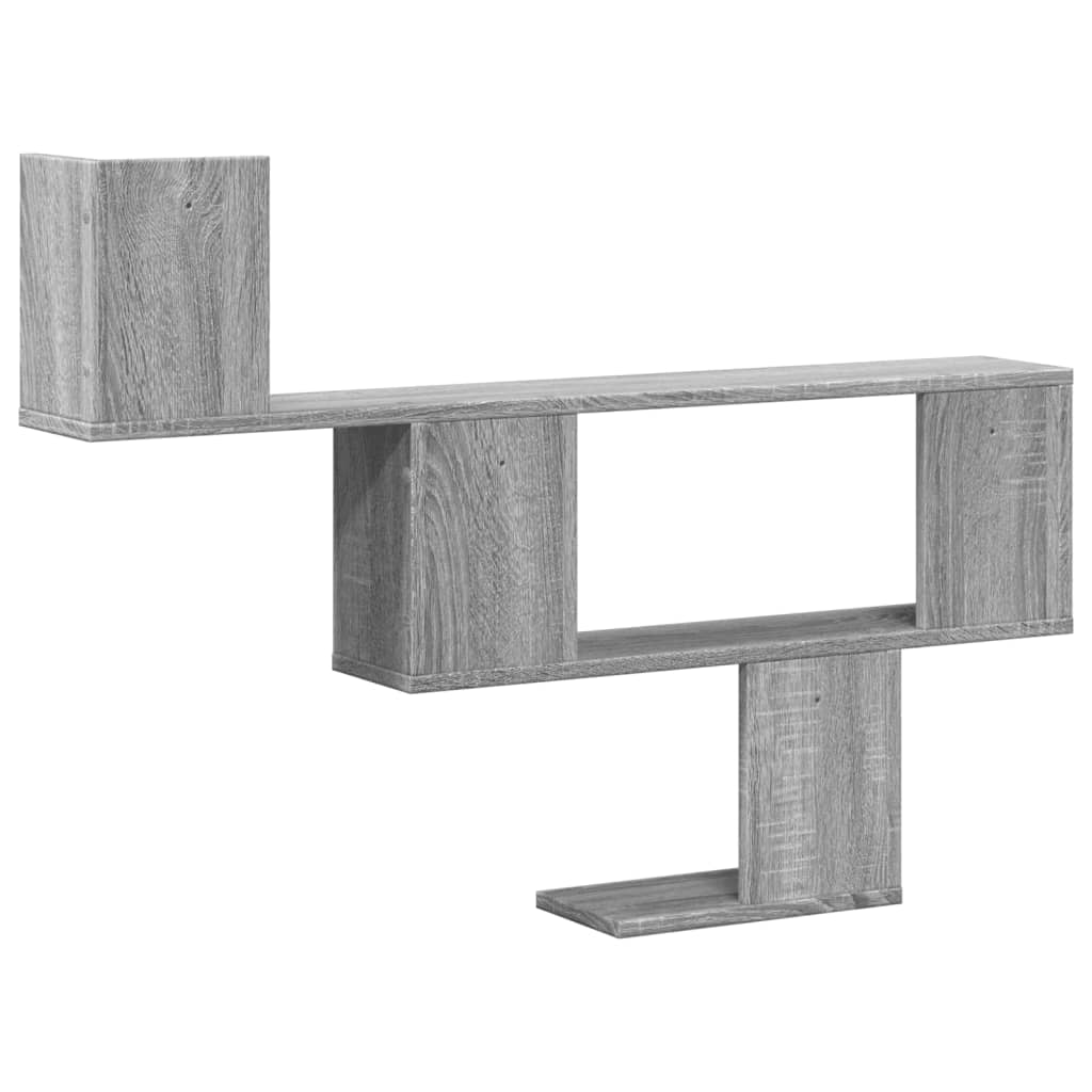 Étagère murale sonoma gris 100x15x70 cm bois ingénierie - XIOS