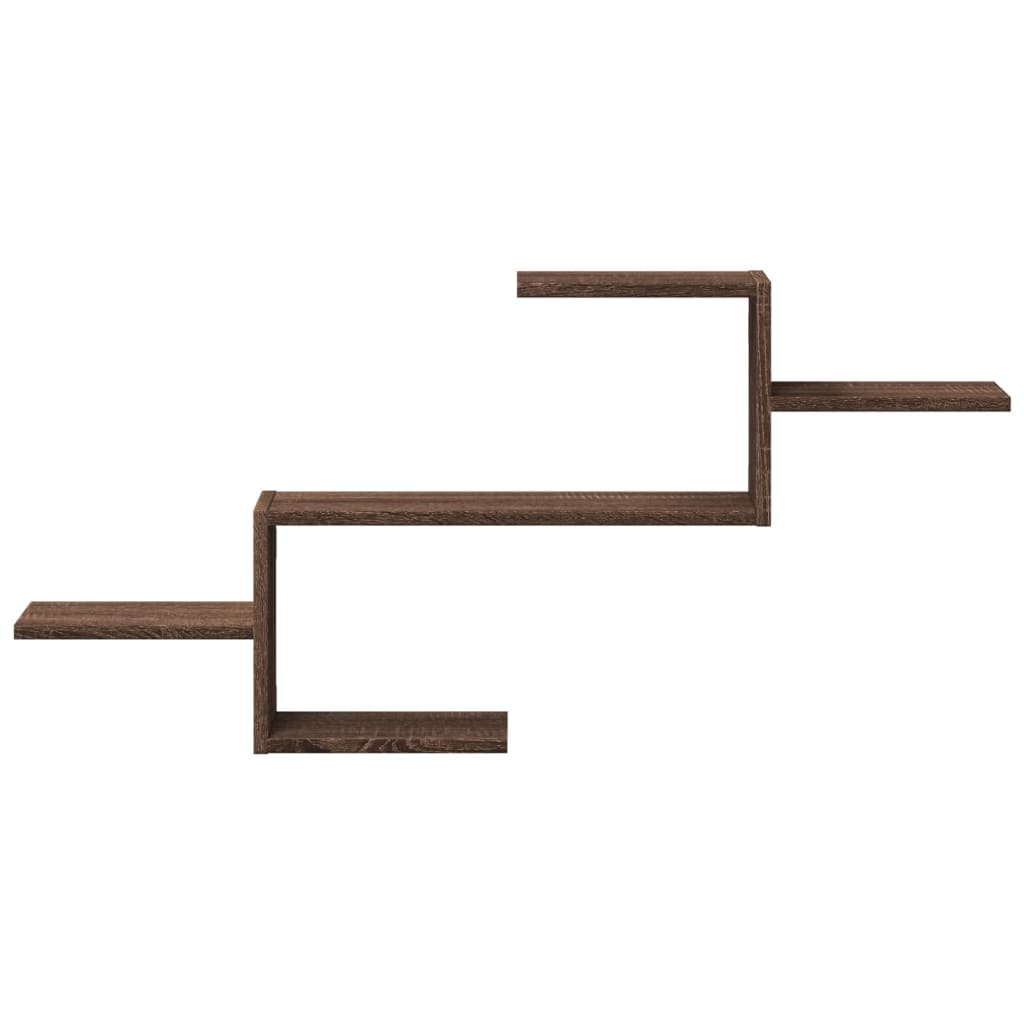Étagère murale chêne marron 104x15x49 cm bois d'ingénierie - XIOS