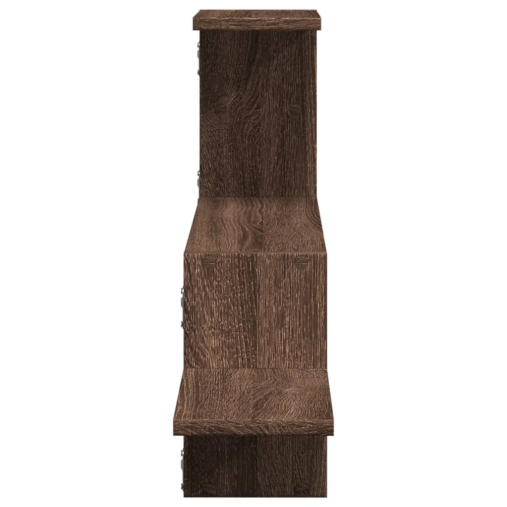 Étagère murale chêne marron 104x15x49 cm bois d'ingénierie - XIOS