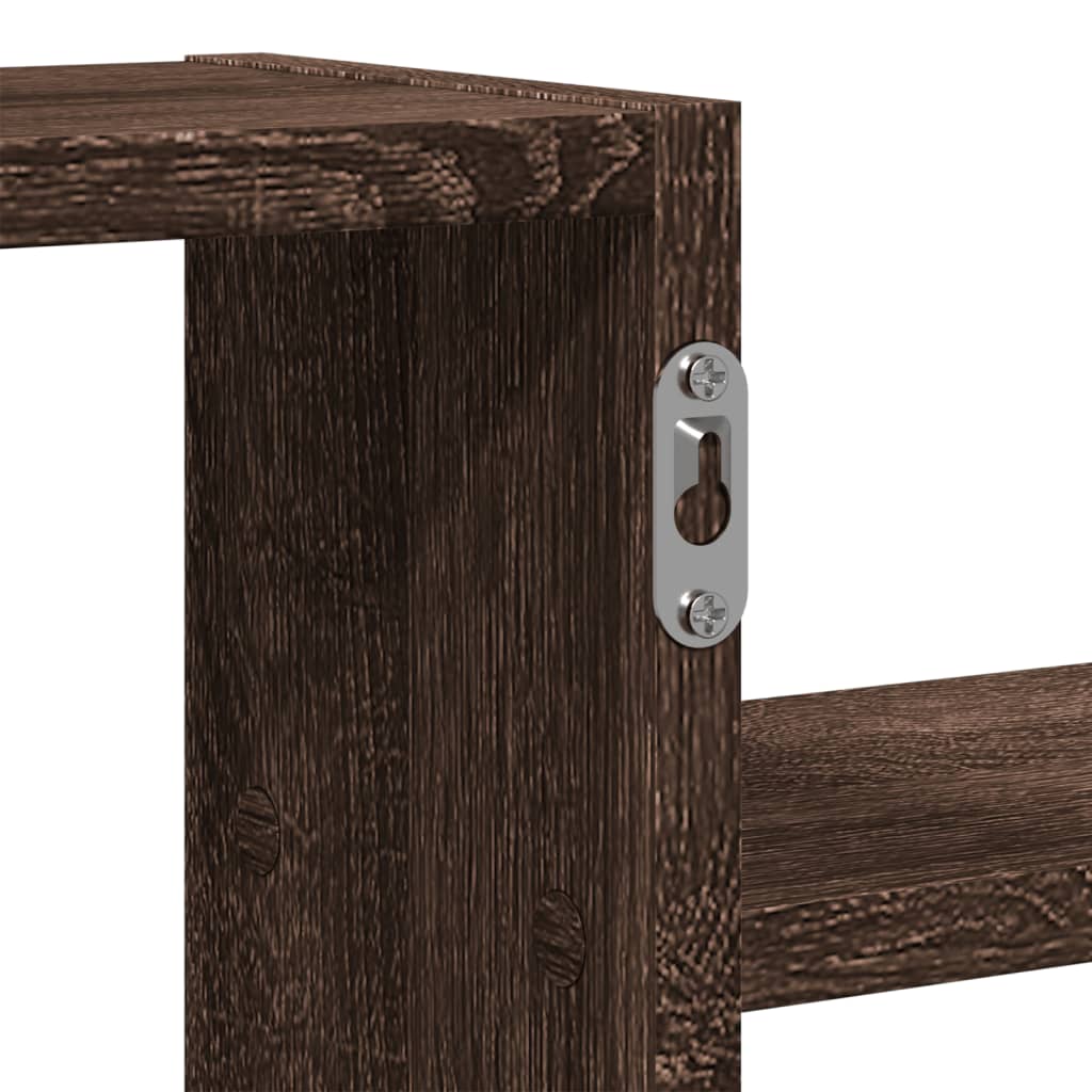 Étagère murale chêne marron 104x15x49 cm bois d'ingénierie - XIOS